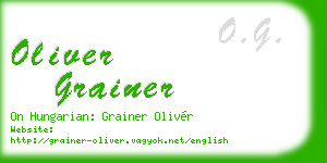 oliver grainer business card